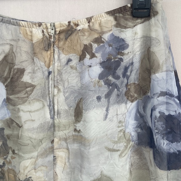 Vintage Y2K Abstract Floral Crackle Sheer Maxi Skirt Size S - Picture 2 of 5